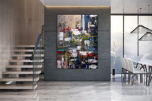 Load image into Gallery viewer, Deep Blue Green Red Extra Large Artwork Abstract Canvas Art DP085
