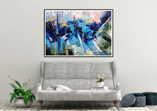 Load image into Gallery viewer, Blue Abstract Art Canvas Large Abstract Painting on Canvas Bp112
