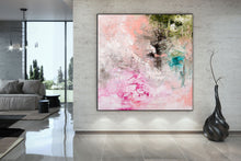 Load image into Gallery viewer, Pink Brown Green Texture Wall Art Modern Abstract Painting Bp118
