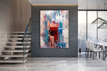 Load image into Gallery viewer, Red Blue Orange Abstract Painting on Canvas Large Wall Art Dining Room Bp117
