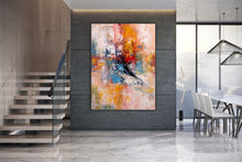 Load image into Gallery viewer, Red Yellow Blue Abstract Painting Modern Decor Custom Art BP099
