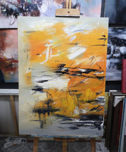 Load image into Gallery viewer, Big Artwork Yellow Abstract Painting, Minimalist Abstract Art Gp034
