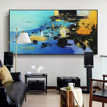 Load image into Gallery viewer, Large Blue Yellow Sea Abstract Painting Living Room Wall Art Gp017
