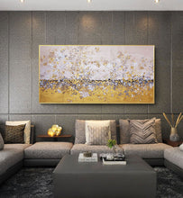 Load image into Gallery viewer, Gold Leaf Abstract Art Painting Modern Landscape Painting on Canvas Dp062
