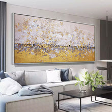 Load image into Gallery viewer, Gold Leaf Abstract Art Painting Modern Landscape Painting on Canvas Dp062
