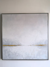 Load image into Gallery viewer, Abstract Sky Painting, Sea Abstract Painting Gray Yellow Painting Dp090
