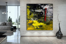 Load image into Gallery viewer, Black Yellow Red Large Wall Art Dining Room Office Art Work Bp123
