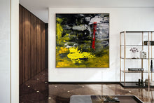 Load image into Gallery viewer, Black Yellow Red Large Wall Art Dining Room Office Art Work Bp123
