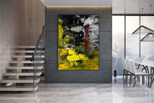 Load image into Gallery viewer, Black Yellow Red Large Wall Art Dining Room Office Art Work Bp123
