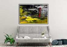 Load image into Gallery viewer, Black Yellow Red Large Wall Art Dining Room Office Art Work Bp123
