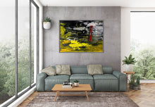 Load image into Gallery viewer, Black Yellow Red Large Wall Art Dining Room Office Art Work Bp123
