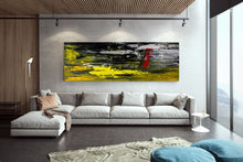 Load image into Gallery viewer, Black Yellow Red Large Wall Art Dining Room Office Art Work Bp123
