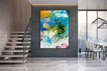 Load image into Gallery viewer, Colorful Painting Large Artwork Bathroom Wall Art Abstract Painting on Canvas Dp017
