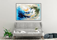 Load image into Gallery viewer, Blue White Gold Texture Wall Art Large Wall Art Modern Wall Painting Dp27
