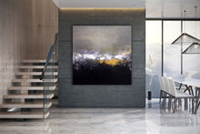 Load image into Gallery viewer, Black Grey Gold Abstract Painting Modern Decor Large Artwork Bp107
