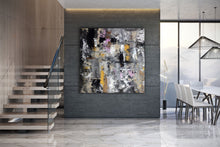 Load image into Gallery viewer, Black Grey Gold Contemporary Art Extra Large Abstract Painting Bp115
