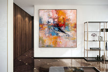 Load image into Gallery viewer, Red Yellow Blue Abstract Painting Modern Decor Custom Art BP099
