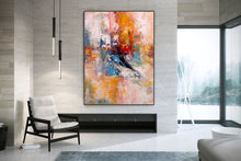 Load image into Gallery viewer, Red Yellow Blue Abstract Painting Modern Decor Custom Art BP099
