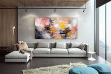 Load image into Gallery viewer, Pink Yellow White Abstract Painting Living Room Wall Art Dp027
