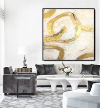 Load image into Gallery viewer, Original Gold Leaf Artwork Abstract Creative Paintings On Canvas Ap080
