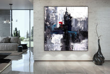Load image into Gallery viewer, Black And White Red Wall Art Decor Modern Abstract Art Kp065
