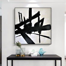 Load image into Gallery viewer, Black And White Canvas Art Abstact Painting for Bedroom Op022
