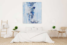 Load image into Gallery viewer, Large Contemporary Canvas Wall Art Blue Acrylic Painting On Canvas Bp052
