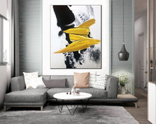 Load image into Gallery viewer, Black And White God Abstract Painting Large Modern Wall Art Np077
