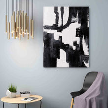 Load image into Gallery viewer, Oversized Black and White Art Textured Painting Oil Painting on Canvas Bp058
