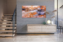 Load image into Gallery viewer, Orange Grey White Abstract Painting Acrylic Textured Fp031
