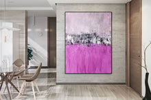 Load image into Gallery viewer, Pink Abstract Painting on Canvas Large Interior Art Qp013

