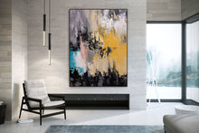Load image into Gallery viewer, Modern Blush Pink Mint Extra Large Wall Art Abstract Painting Qp016
