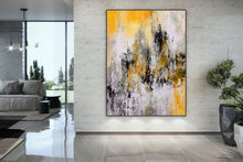 Load image into Gallery viewer, White Yellow Brown Palette Knife Artwork Original Abstract Painting Qp032
