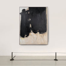 Load image into Gallery viewer, Minimalist Painting on Canvas Black and White Painting Op051
