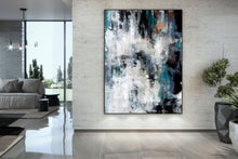 Load image into Gallery viewer, Black White Green Modern Wall Decor Contemporary Art Fp001

