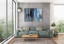 Load image into Gallery viewer, Gray Blue White Abstract Painting ModernTextured Art Fp071
