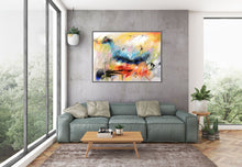 Load image into Gallery viewer, Blue Red Yellow Abstract Painting Office Painting Modern Wall Decor Fp045
