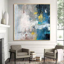 Load image into Gallery viewer, Large Wall Art for Bedroom Dine Room Modern Blue Painting Bp044
