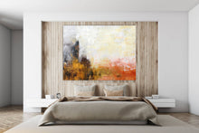 Load image into Gallery viewer, Red Yellow Brown Textured Abstract Painting Art Oversized Bp059
