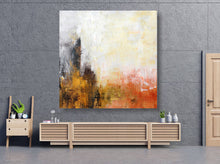 Load image into Gallery viewer, Red Yellow Brown Textured Abstract Painting Art Oversized Bp059
