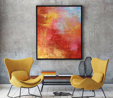 Load image into Gallery viewer, Large Works of Art Red Orange Abstract Painting Oversize Decor Bp056
