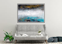 Load image into Gallery viewer, Grey Blue White Contemporary Wall Art Modern Artwork Qp068
