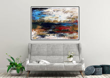 Load image into Gallery viewer, Gray Blue White Abstract Painting Modern Abstract Painting Qp034
