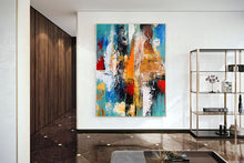 Load image into Gallery viewer, Oversized Canvas Artwork ,Large Abstract Painting on Canvas Gp063
