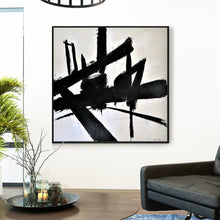 Load image into Gallery viewer, Black And White Canvas Art Abstact Painting for Bedroom Op022
