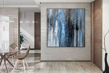 Load image into Gallery viewer, Gray Blue White Abstract Painting ModernTextured Art Fp071
