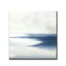 Load image into Gallery viewer, Blue White Abstract Painting Contemporary Abstract Art Np087
