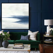 Load image into Gallery viewer, Blue White Abstract Painting Contemporary Abstract Art Np087
