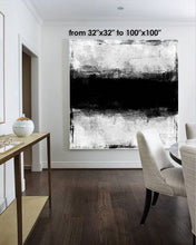 Load image into Gallery viewer, Abstract Painting Black And White Texture Artwork Ap048
