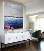 Load image into Gallery viewer, Deep Blue Ocean Landscape Painting Sofa Wall Sea Art Oil Painting Qp088
